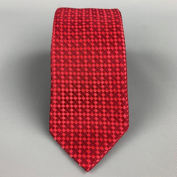 CHRISTIAN LACROIX Red Diamond Silk Tie - Picture 1 of 4